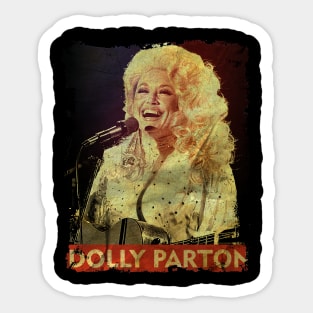 TEXTURE ART-Dolly Parton - RETRO STYLE 1 Sticker